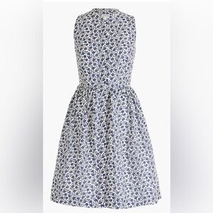 J.Crew factory, blue and white button up, linen cotton dress, size 2